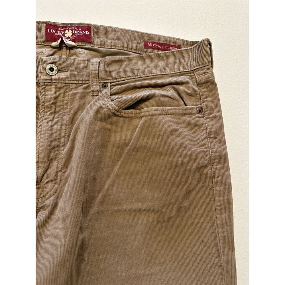 Lucky Brand 38 x 30 361 Vintage Straight Khaki 100%‎ Cotton Corduroy Jeans - Picture 2 of 8
